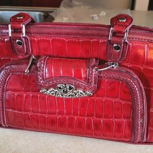 Marc Chantal (M. C.) Red Leather Handbag